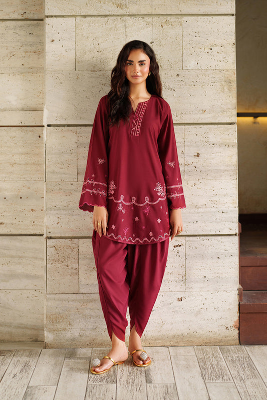 Azure | Chic Essentials | Blaze Berry - Casual Dress - available at Maria Faisal in UK and USA.