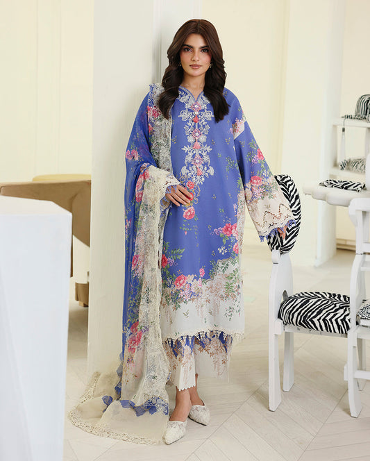 Roheenaz | Petals in Print | Bloom Portrait - Casual Dress - available at Maria Faisal in UK and USA.