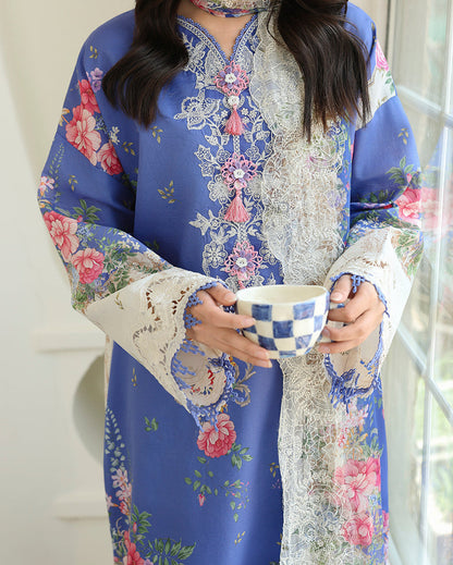 Roheenaz | Petals in Print | Bloom Portrait - Casual Dress - available at Maria Faisal in UK and USA.