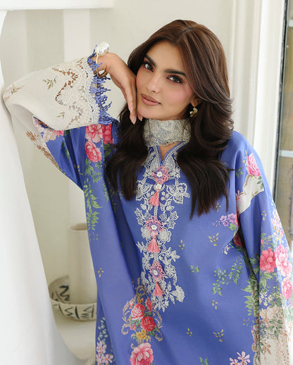 Roheenaz | Petals in Print | Bloom Portrait - Casual Dress - available at Maria Faisal in UK and USA.