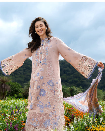 Mushq | Hemline the Secret Garden | Bloom Sonata - Luxury Dress - available at Maria Faisal in UK and USA.