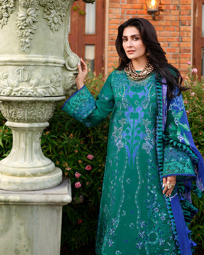 Mushq | Amoi Luxury Lawn | Blooming Romance - Luxury Dress - available at Maria Faisal in UK and USA.