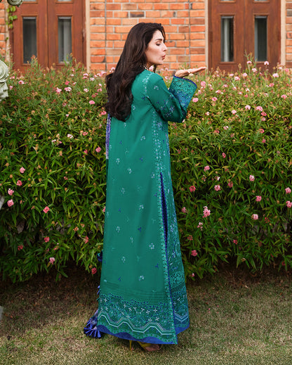 Mushq | Amoi Luxury Lawn | Blooming Romance - Luxury Dress - available at Maria Faisal in UK and USA.