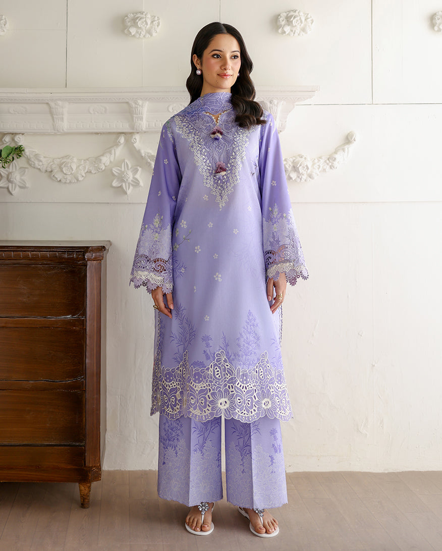 Roheenaz | Sunlit Tales Printed Embroidered Edit | Bloomray - Luxury Dress - available at Maria Faisal in UK and USA.