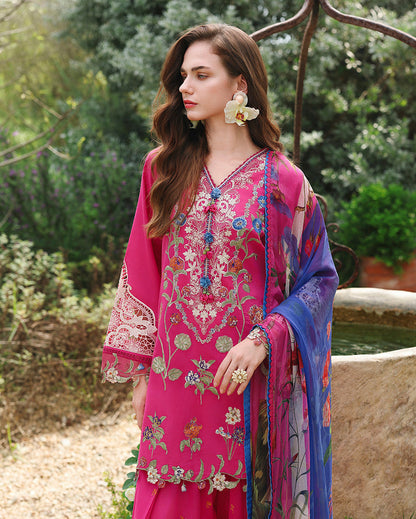 Mushq | The Secret Garden Lawn | Bloomveil - Luxury Dress - available at Maria Faisal in UK and USA.