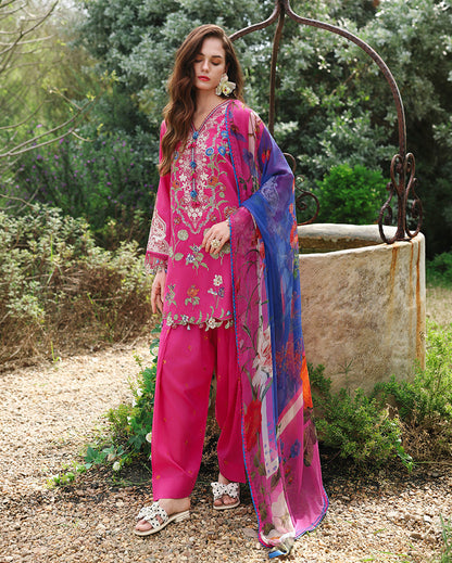 Mushq | The Secret Garden Lawn | Bloomveil - Luxury Dress - available at Maria Faisal in UK and USA.