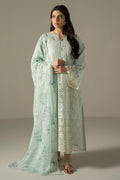 Cross Stitch | Chikankari Lawn 25 | BLUE AURA - Ladies Clothes 