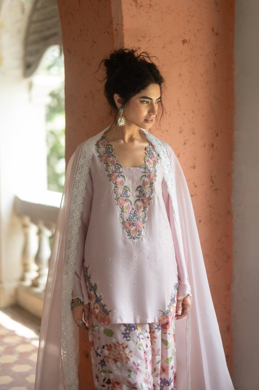 Zainab Chottani | Summer Edition 26 | Blush Fleur - Formal Dress - available at Maria Faisal in UK and USA.