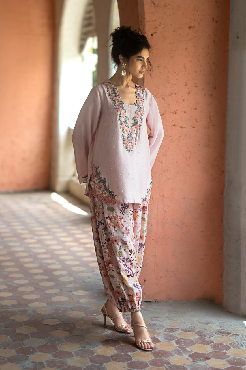 Zainab Chottani | Summer Edition 26 | Blush Fleur - Formal Dress - available at Maria Faisal in UK and USA.