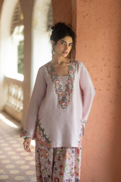 Zainab Chottani | Summer Edition 26 | Blush Fleur - Formal Dress - available at Maria Faisal in UK and USA.
