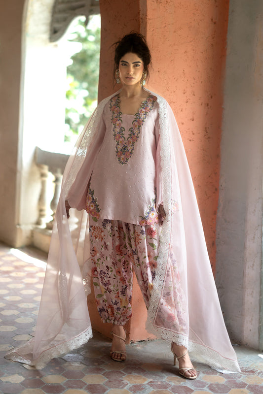 Zainab Chottani | Summer Edition 26 | Blush Fleur - Formal Dress - available at Maria Faisal in UK and USA.
