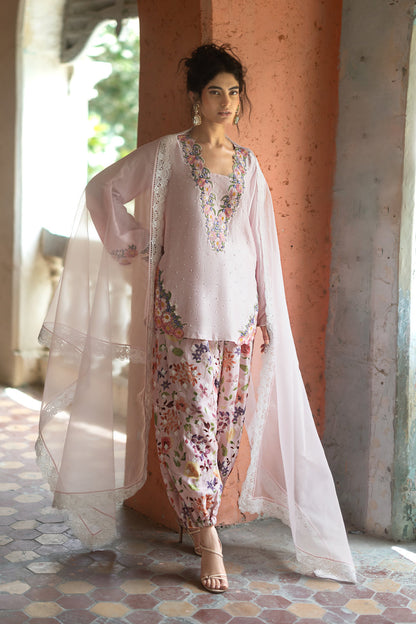 Zainab Chottani | Summer Edition 26 | Blush Fleur - Formal Dress - available at Maria Faisal in UK and USA.