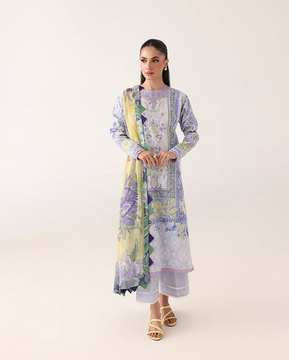 Roheenaz | Rosette Lawn | Blush Meadow - Casual Dress - available at Maria Faisal in UK and USA.