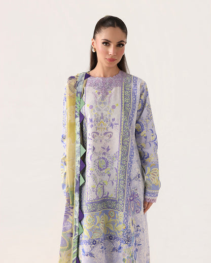 Roheenaz | Rosette Lawn | Blush Meadow - Casual Dress - available at Maria Faisal in UK and USA.