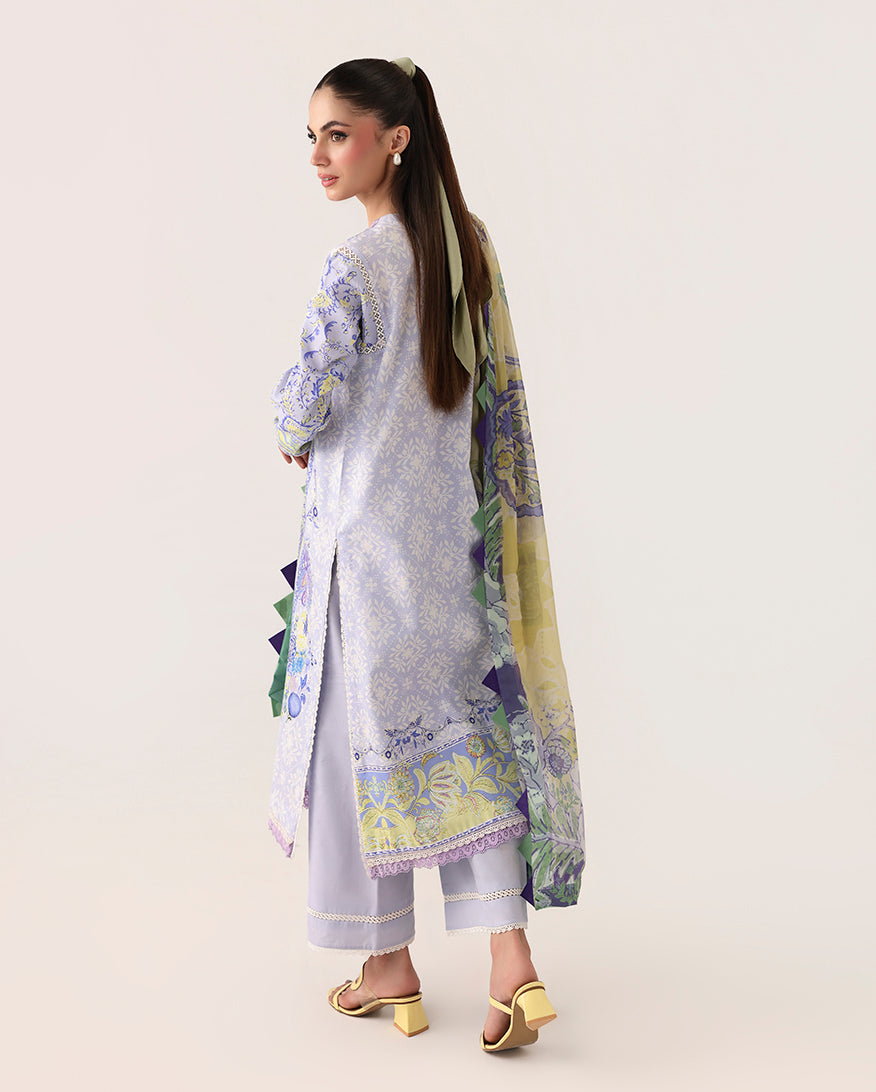 Roheenaz | Rosette Lawn | Blush Meadow - Casual Dress - available at Maria Faisal in UK and USA.