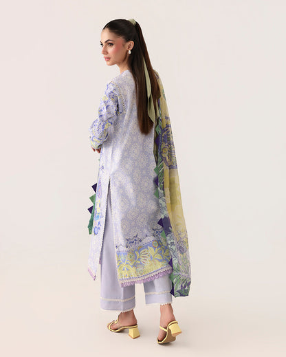 Roheenaz | Rosette Lawn | Blush Meadow - Casual Dress - available at Maria Faisal in UK and USA.