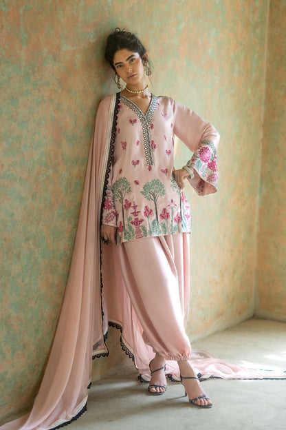 Zainab Chottani | Summer Edition 26 | Blush Serenade Balloon - Formal Dress - available at Maria Faisal in UK and USA.