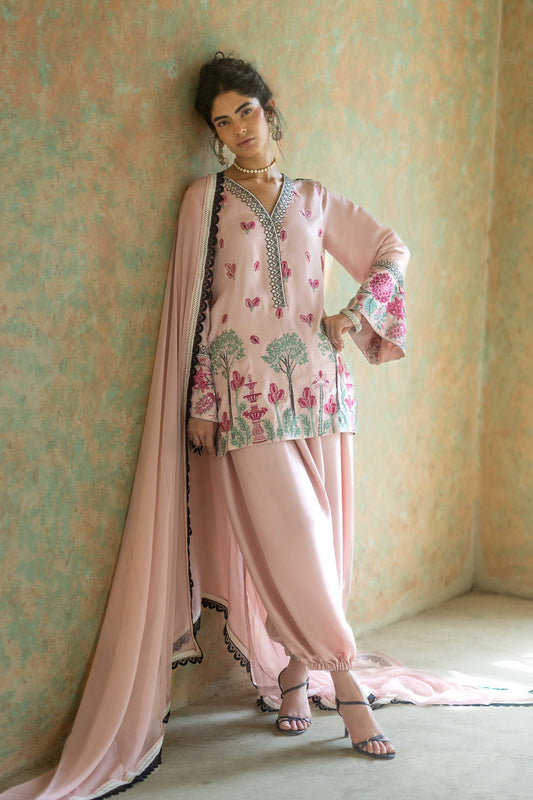 Zainab Chottani | Summer Edition 26 | Blush Serenade Balloon - Formal Dress - available at Maria Faisal in UK and USA.
