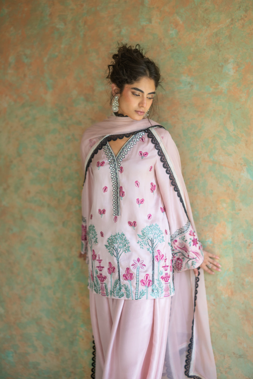 Zainab Chottani | Summer Edition 26 | Blush Serenade Balloon - Formal Dress - available at Maria Faisal in UK and USA.