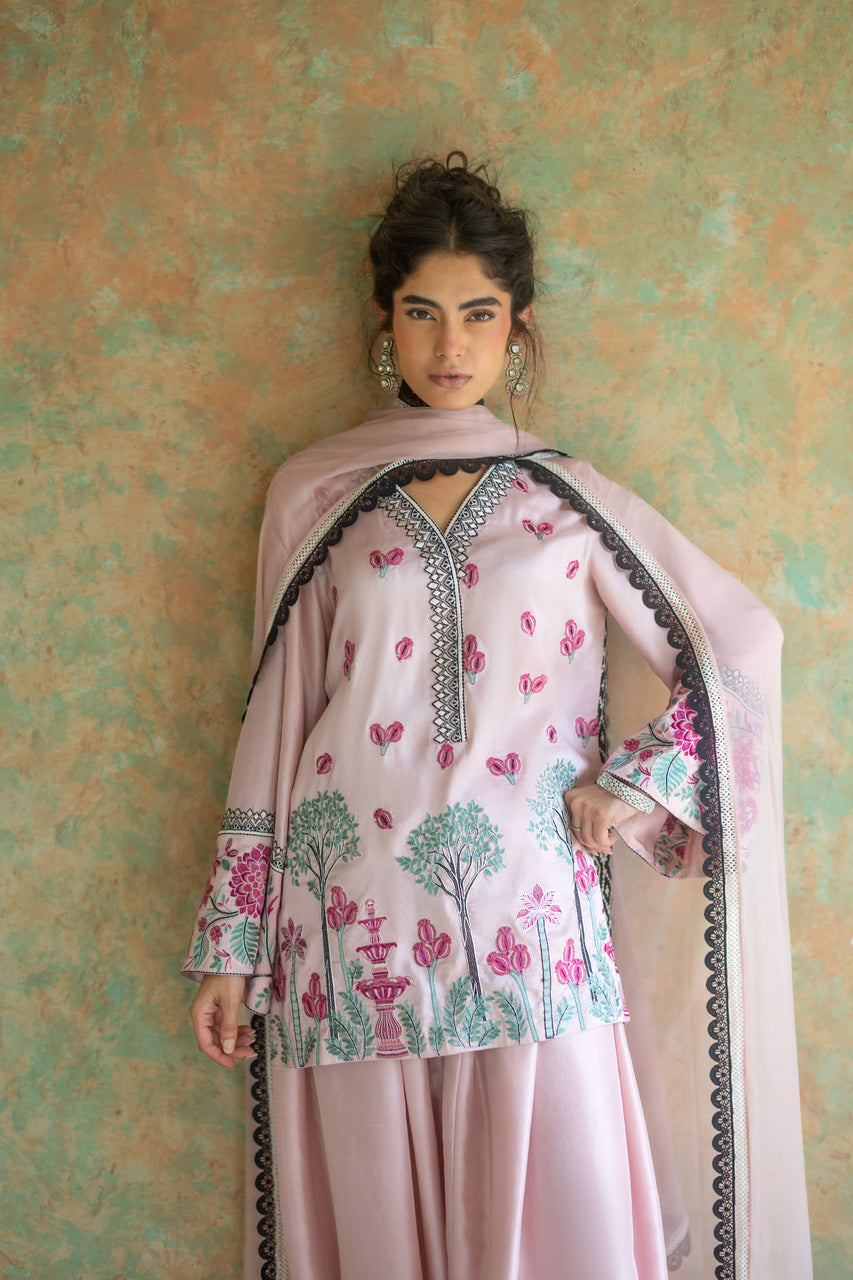 Zainab Chottani | Summer Edition 26 | Blush Serenade Balloon - Formal Dress - available at Maria Faisal in UK and USA.