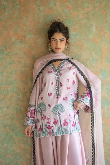 Zainab Chottani | Summer Edition 26 | Blush Serenade Balloon - Formal Dress - available at Maria Faisal in UK and USA.