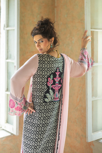 Zainab Chottani | Summer Edition 26 | Blush Serenade Kaftan - Formal Dress - available at Maria Faisal in UK and USA.