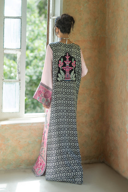 Zainab Chottani | Summer Edition 26 | Blush Serenade Kaftan - Formal Dress - available at Maria Faisal in UK and USA.