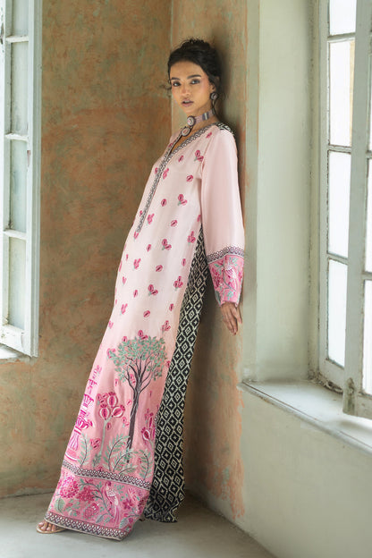 Zainab Chottani | Summer Edition 26 | Blush Serenade Kaftan - Formal Dress - available at Maria Faisal in UK and USA.