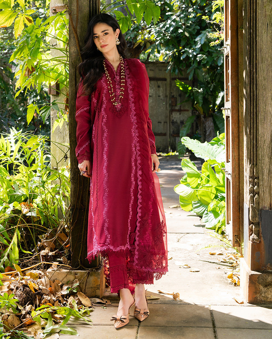 Mushq | La Toscana Casual Pret | Blush Vineyard - Luxury Dress - available at Maria Faisal in UK and USA.