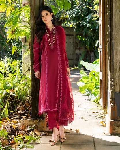 Mushq | La Toscana Casual Pret | Blush Vineyard - Luxury Dress - available at Maria Faisal in UK and USA.
