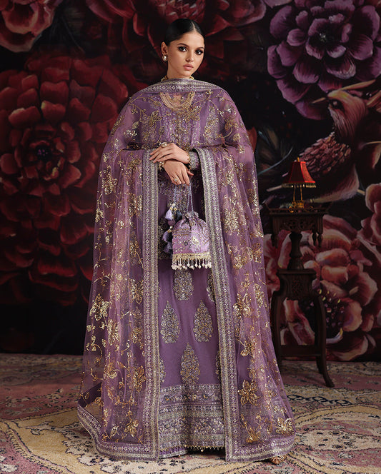 Roheenaz | Royale Eternel Chiffon Edit | Blush Whisper - Formal Dress - available at Maria Faisal in UK and USA.