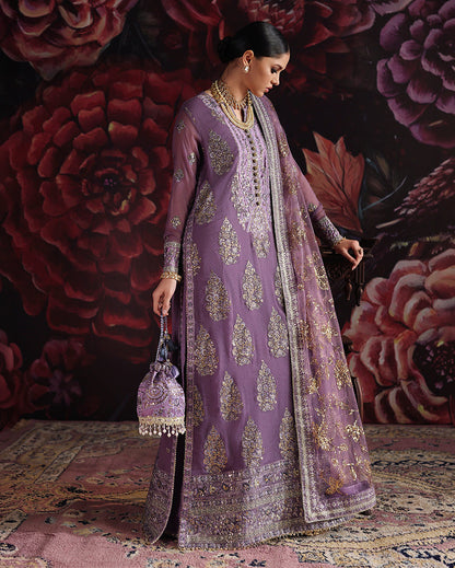 Roheenaz | Royale Eternel Chiffon Edit | Blush Whisper - Formal Dress - available at Maria Faisal in UK and USA.