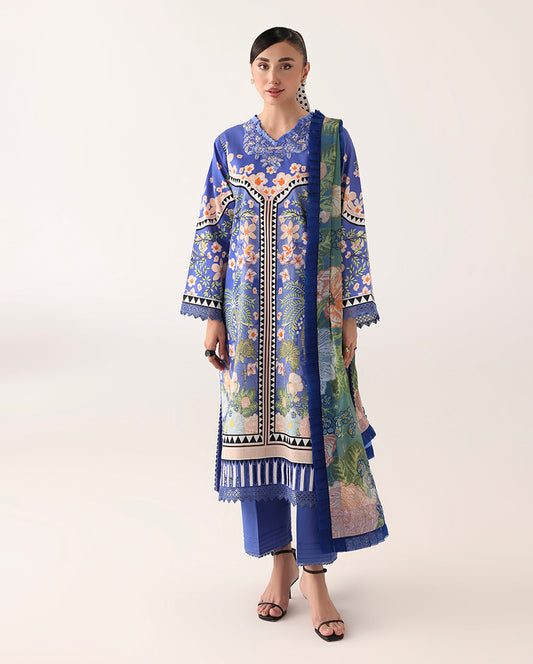 Roheenaz | Rosette Lawn | Breeze of Dawn - Casual Dress - available at Maria Faisal in UK and USA.