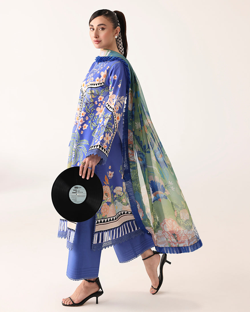 Roheenaz | Rosette Lawn | Breeze of Dawn - Casual Dress - available at Maria Faisal in UK and USA.