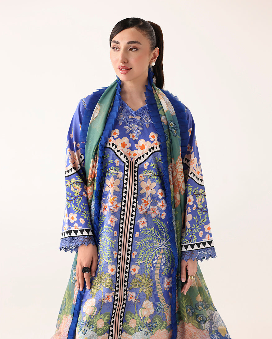 Roheenaz | Rosette Lawn | Breeze of Dawn - Casual Dress - available at Maria Faisal in UK and USA.