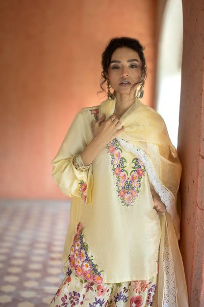 Zainab Chottani | Summer Edition 26 | Butter Fleur - Formal Dress - available at Maria Faisal in UK and USA.