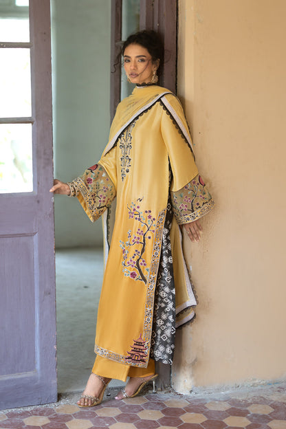 Zainab Chottani | Summer Edition 26 |Butter Yellow - Formal Dress - available at Maria Faisal in UK and USA.