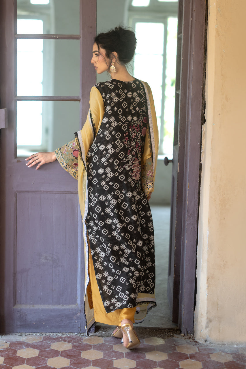 Zainab Chottani | Summer Edition 26 |Butter Yellow - Formal Dress - available at Maria Faisal in UK and USA.