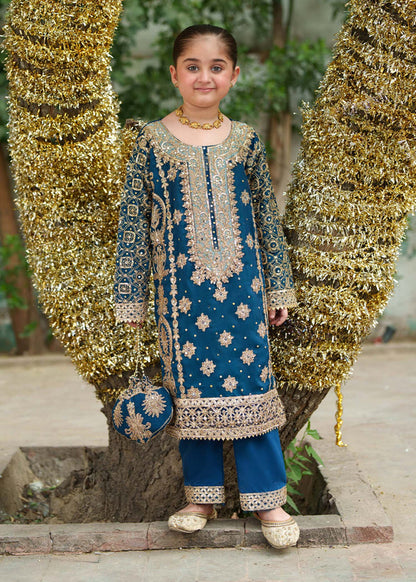 3 Piece Embroidered Chiffon Suit - Kids Clothing - available at Maria Faisal in UK and USA.