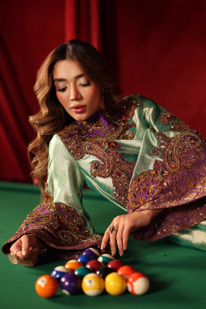 Musferah Saad | The Elite Club | Celina - Formal Dress - available at Maria Faisal in UK and USA.