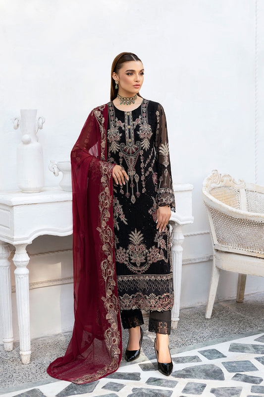 Ramsha | Chevron Chiffon Collection | A-1008 - Ladies Clothes 