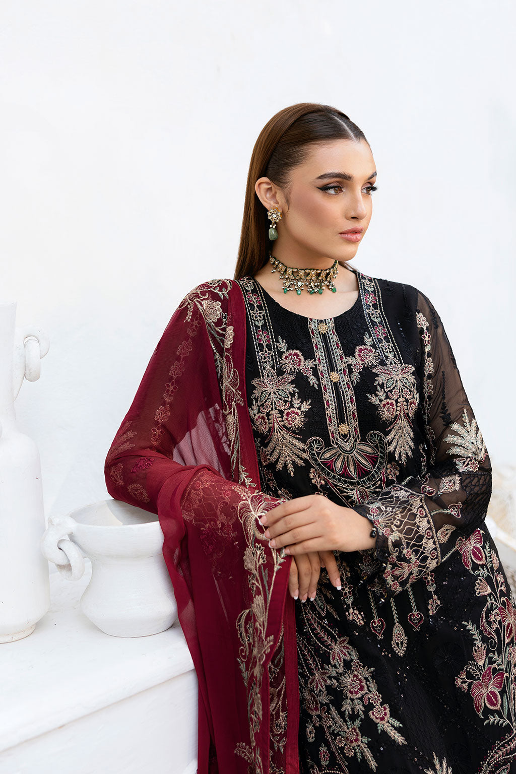 Ramsha | Chevron Chiffon Collection | A-1008 - Ladies Clothes 