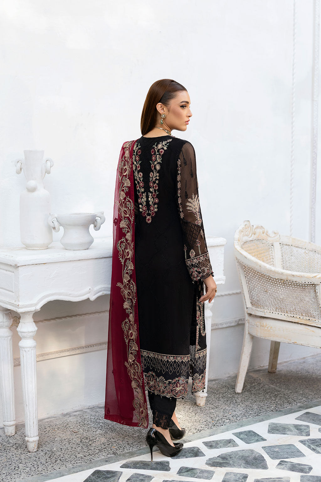 Ramsha | Chevron Chiffon Collection | A-1008 - Ladies Clothes 