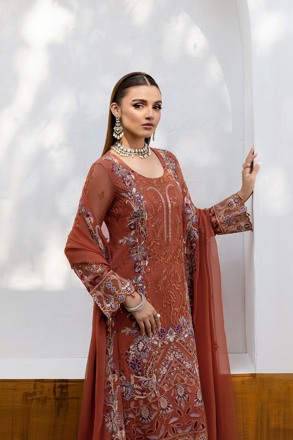 Ramsha | Chevron Chiffon Collection | A-1007 - Ladies Clothes 