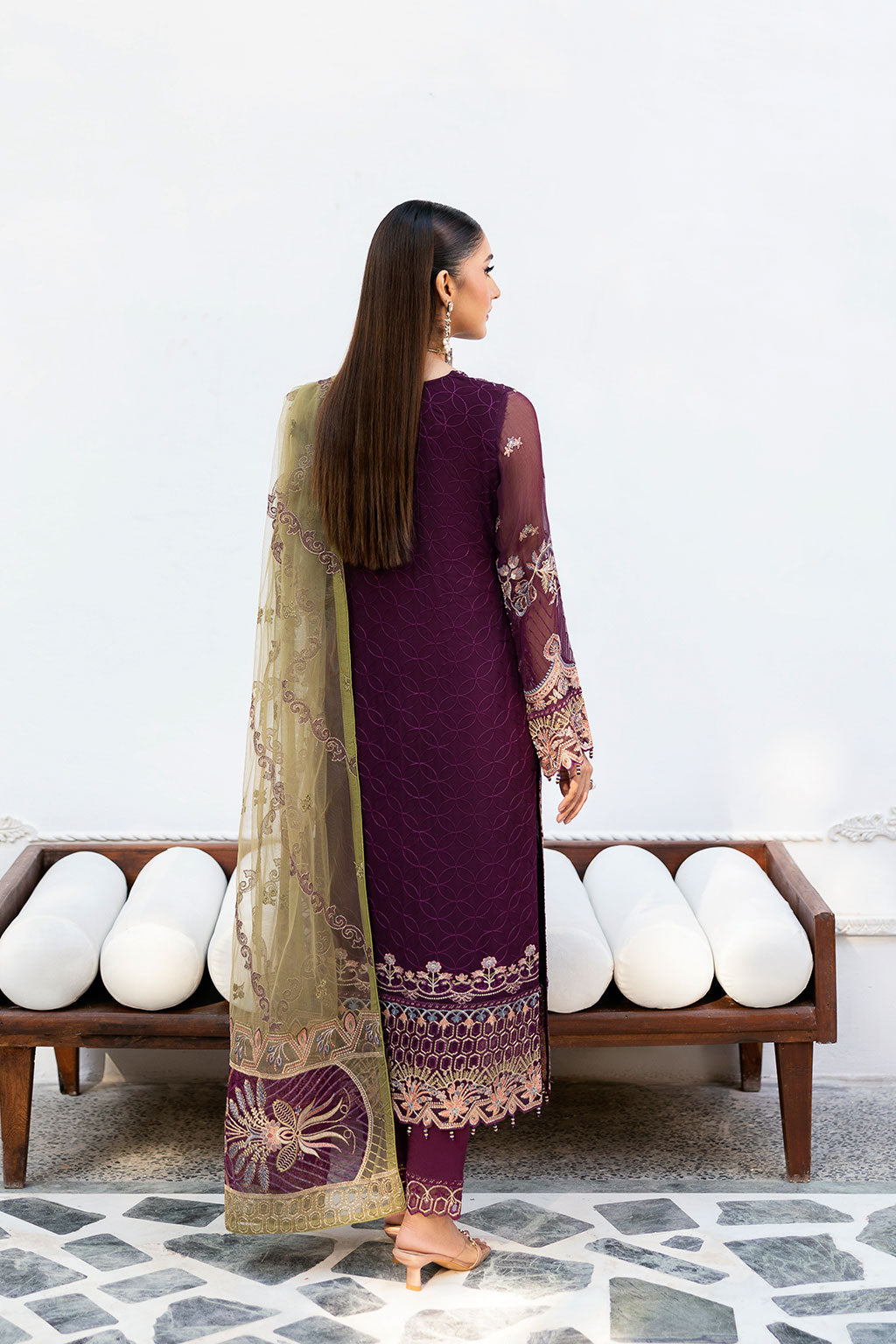 Ramsha | Chevron Chiffon Collection | A-1002 - Ladies Clothes 