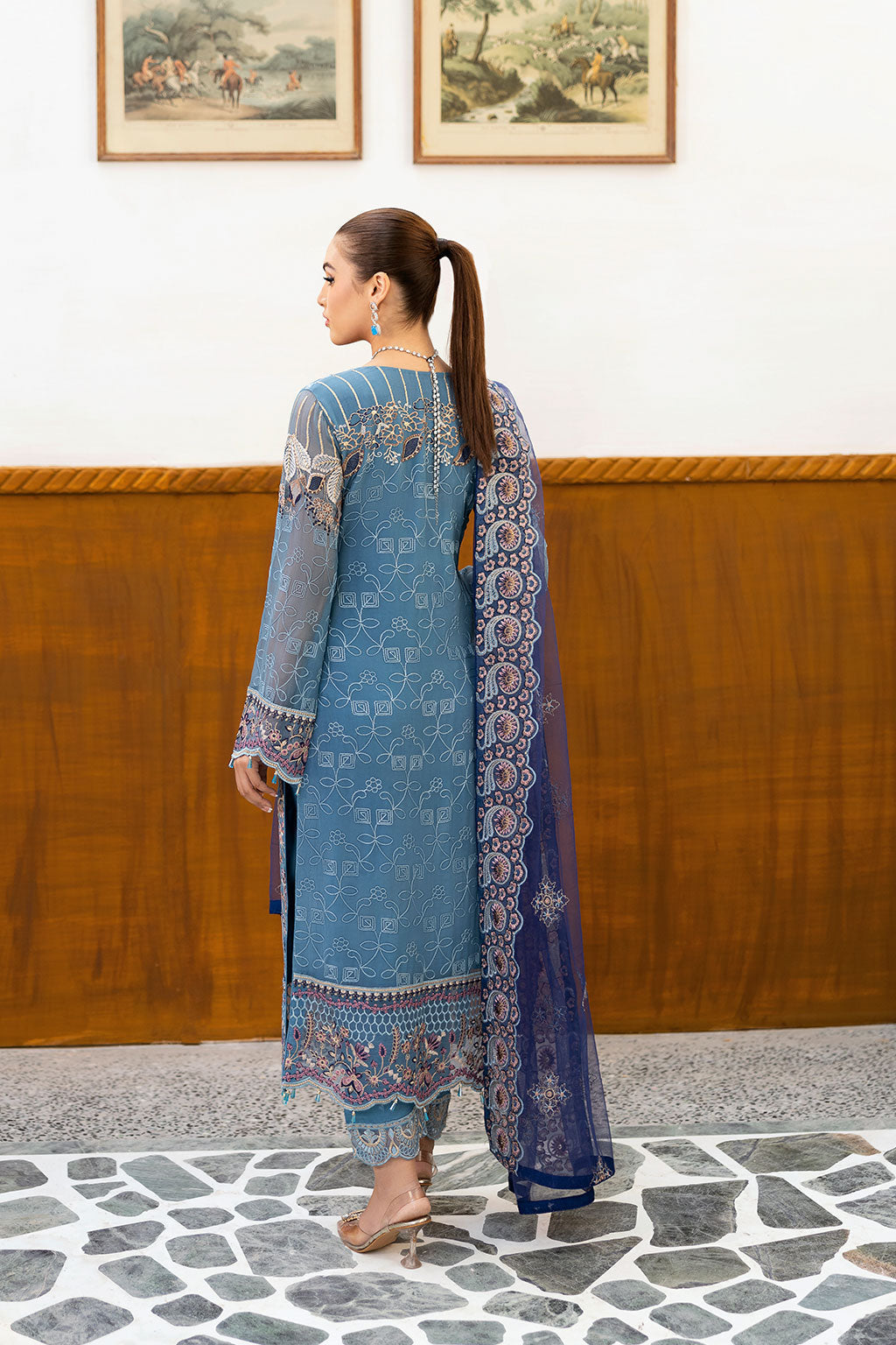 Ramsha | Chevron Chiffon Collection | A-1006 - Ladies Clothes 