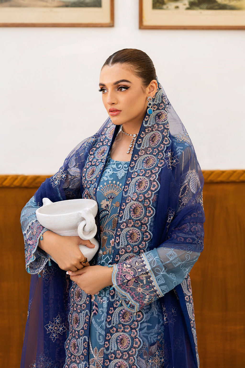 Ramsha | Chevron Chiffon Collection | A-1006 - Ladies Clothes 