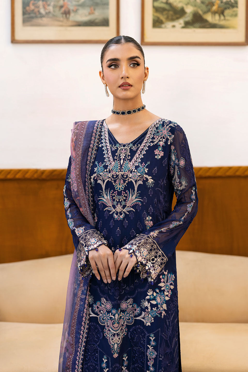 Ramsha | Chevron Chiffon Collection | A-1012 - Ladies Clothes 