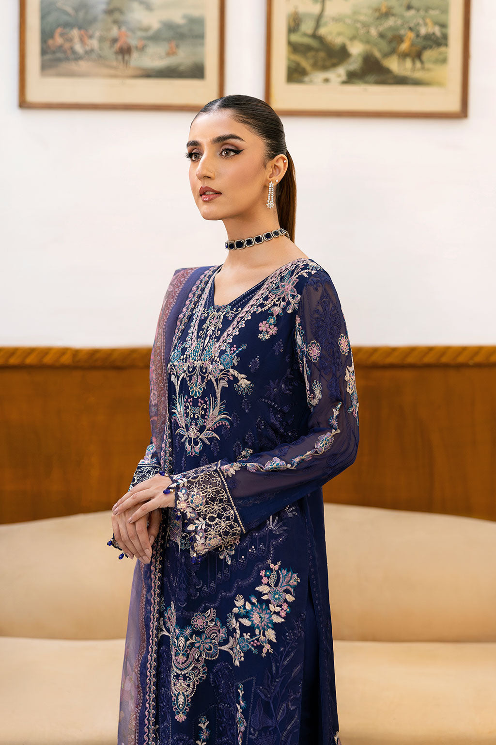 Ramsha | Chevron Chiffon Collection | A-1012 - Ladies Clothes 