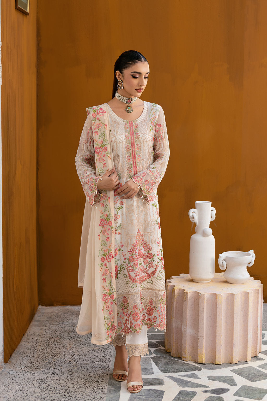 Ramsha | Chevron Chiffon Collection | A-1011 - Ladies Clothes 
